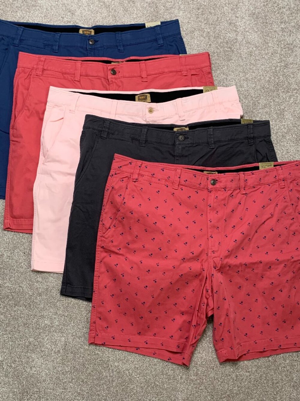 NWT 5 The Foundry Big & Tall Supply Co.  Shorts blue, pink, red, black size 50w
